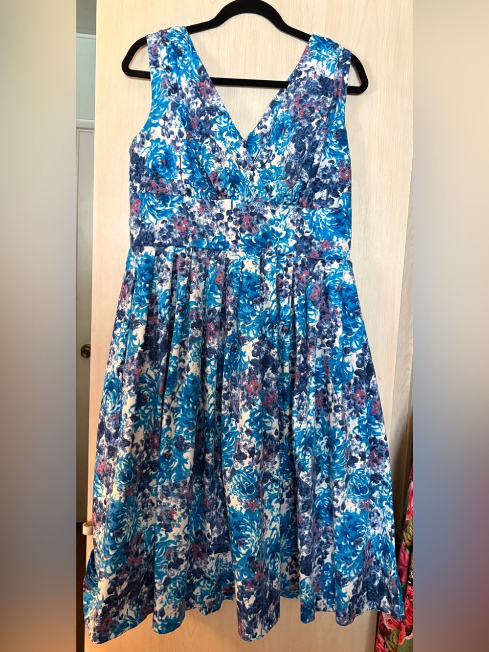 Retrospec’d Vivian Blue Floral Dress XL